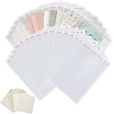 Imagem de Sacos grandes de celofane resseláveis de 35,5 x 50,8 cm, 400 peças, sacos transparentes autovedantes para embalagem de produtos, sacos plásticos autoadesivos para violoncelo para roupas, camisetas