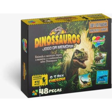 Imagem de Jogo da Memoria em Madeira Dinossauros 48PCS - Aquarela Brinquedos