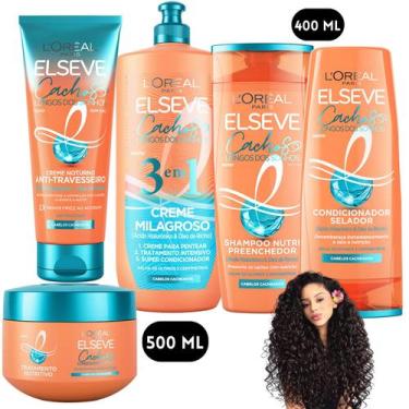 Imagem de Kit Elseve Cachos Longos dos Sonhos Loreal Paris Creme Anti-Travesseir