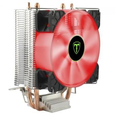 Imagem de Aircooler T-Dagger Idun R Preto com Fan 90mm LED Vermelho T-GC9109 R
