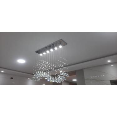 Imagem de Lustre para sala de cristal legítimo k9,base 18x70 cm Até 90 cm altura