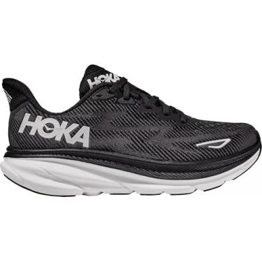Imagem de HOKA Clifton 9 Tênis de corrida feminino Performance Road, Preto/branco, 36