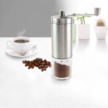 Imagem de Moedor de Café Grãos Manual Portátil Moedor Manual 7 Níveis de Moagem Ajustáveis Com Escova Inclusa Para Frescor Garantido