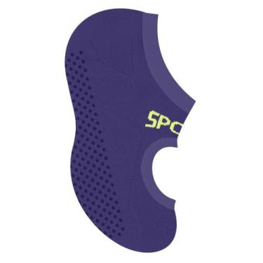 Imagem de Meia Selene Sapatilha Antiderrapante Sola Atoalhada, Roxo intenso, 34-