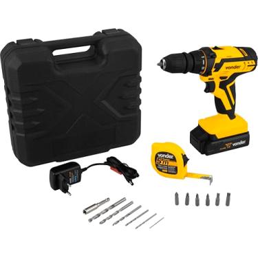 Imagem de Parafusadeira/Furadeira a Bateria 12 V Fonte Bivolt Automática PFV 112QR Vonder - 60.01.112.000