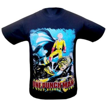 Imagem de Camiseta One Punch Man com estampa dupla 100% algodão - Lightbek Offic