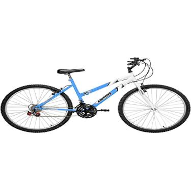 Imagem de Bicicleta de Passeio Ultra Bikes Esporte Bicolor Aro 26 Reforçada Freio V-Brake – 18 Marchas Azul Bebê/Branco