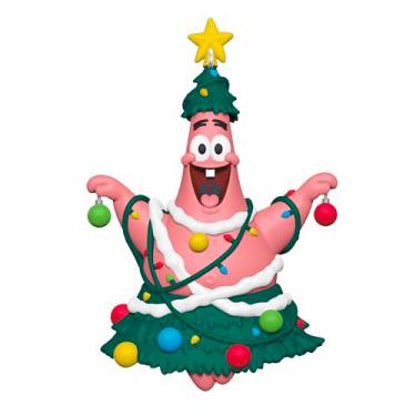 Imagem de Hallmark Keepsake Enfeite de Natal 2025, Nickelodeon Bob Esponja Calça Quadrada O Patrick Tree!, Presentes de desenho animado