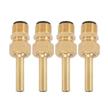 Imagem de ZJchao Bocal de Fonte, Bico de Pulverizador de Piscina Bico de Fonte 4 PCS de de água Waterscape único Com Rosca Macho Cobre Puro Bocal de Jato Direto Hexagonal Grande para (G1/2)