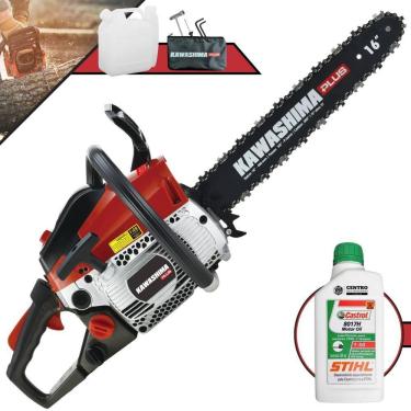 Imagem de Motosserra Kawashima Kcs380p à Gasolina 37,2cc Com Sabre De 16 Polegadas 6600210 + Óleo Stihl 8017