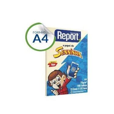 Imagem de Papel Sulfite A4 com 100 Amarelo Senninha Report