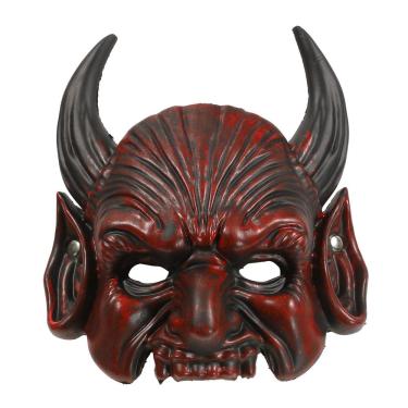 Imagem de Máscara Devil Resin Full Face com chifres e características Sharp 105g