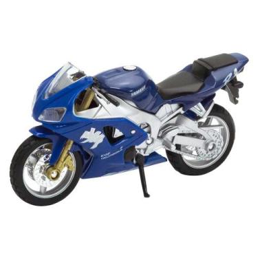Imagem de Miniatura Moto Yamaha YZF- R1 azul Welly 1/18, 1999