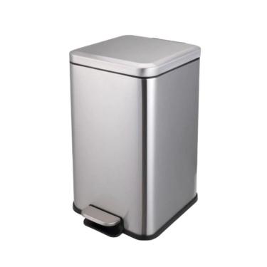 Imagem de Lixeira Retangular 20 Litros Com Pedal - Inox
