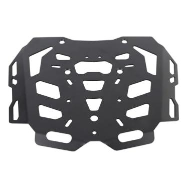 Imagem de Bagageiro Traseiro De Motocicleta, Rack De Montagem Traseiro Removível Universal Placa De Suporte Do Bagageiro De Alumínio Revestido De Preto Compatível Com Norden 901 2021 a 2024