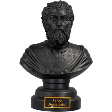 Imagem de Estátua Busto Santo Agostinho de Hipona (Cor Aurum Noctis)