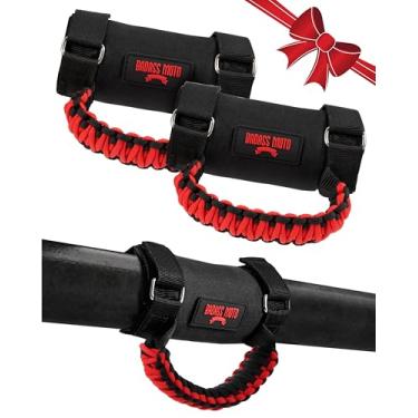 Imagem de Alças de apoio para UTV Badass Moto, alças de apoio para passageiro RZR, compatível com Polaris Ranger, Mule, Teryx, CFMoto, Yamaha, Honda Pioneer, Can Am SxS, acessórios para quadriciclo, Paracord
