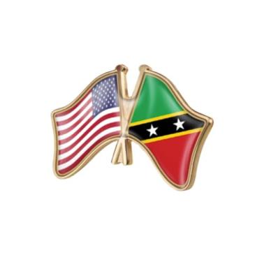 Imagem de EnigmaGlow Emblema de broche de pino único World Most Countries Estados Unidos América e outros países Cruz Amizade Emblema para homens e mulheres, 0.8x0.7inch（19x18mm）, Metal, resina