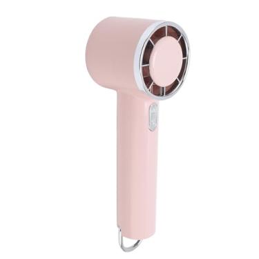 Imagem de Dioche Ventilador Portátil Portátil de 5 Velocidades, Alto, 1200mAh, Poderoso Ventilador de Mesa Com Fivela Suspensa para Viagens Ao Ar Livre, Acampamento, Escritório, Casa, Liga ABS (Rósea)
