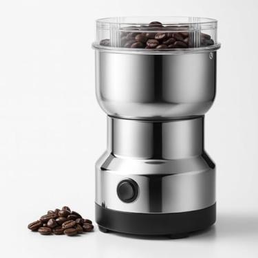 Imagem de Moedor de Café Elétrico Triturador de Grãos, Sementes, Especiarias, Temperos, Amendoim, Ervas Secas, Portátil e Rápido com Lâminas Inox, Tampa Transparente, Baixo Ruído, Uso Doméstico e Cozinha