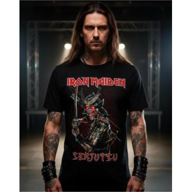 Imagem de Camiseta Iron Maiden Senjutsu Eddie Samurai Estampa Dtf - Genérica, Pr