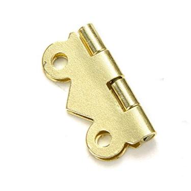 Imagem de Mini dobradiças joias presente vinho caixa madeira casa de boneca dobradiça porta armário gaveta caixa de joias DIY reparação 10 peças 20x17mm dobradiças (cor: E)