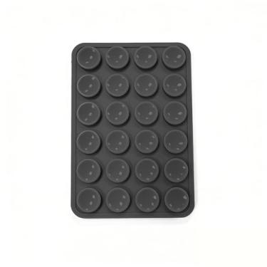 Imagem de Suporte de telefone com sucção dupla face de silicone, aderência adesiva removível, acessório de selfie e vídeo com as mãos livres, suporte de sucção de telefone TikTok tendência para iPhone e Android