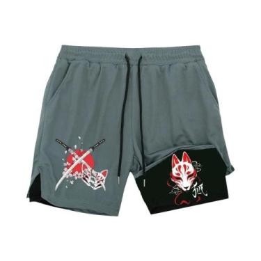 Imagem de Bermuda Esportiva Masculina Estampada Moderna Para Corrida E Fitness, 