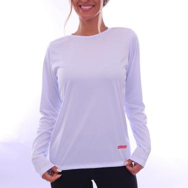 Imagem de Camisa Dry Feminina Proteção UV UVB Manga Longa Academia Esportes Aquáticos Corrida Segunda Pele-Feminino