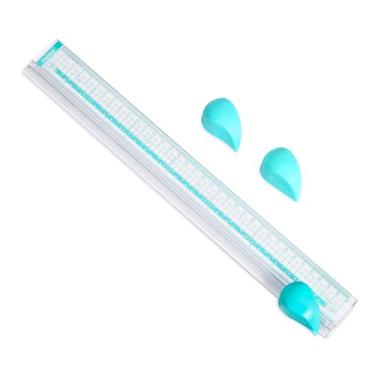 Imagem de Mimo - Cortador de Papel 3 em 1 – Régua de Corte 35cm com Lâmina Reta, Ondas e Pontilhada para Scrapbook, Scrapfesta e Artesanato