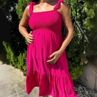 Imagem de Vestido Para Grávidas Gestantes Plus Size Alça Ajustável - Donna Lu, G