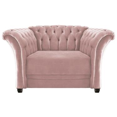 Imagem de Poltrona Decorativa Chesterfield Sofia Suede Rosê