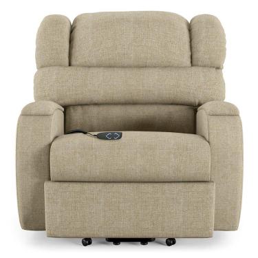 Imagem de Poltrona Do Papai Sala De Cinema Reclinável Manchester Elevação Lift Elétrico Linho Bege
