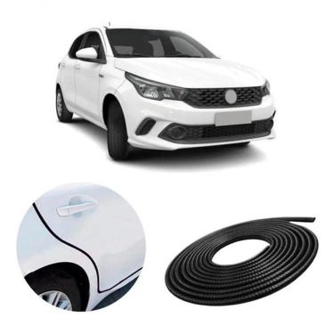 Imagem de Borracha Mini Couro De Cobra Proteção Porta 7x10mm Preta 10m [f103]