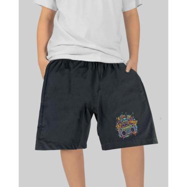 Imagem de Bermuda DR7 Street Tactel Infantil DJ - Chumbo-Unissex