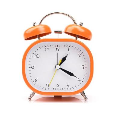 Imagem de Despertador Vintage Orange Twin Bell Metal Frame 11x5x15cm - yiweisai