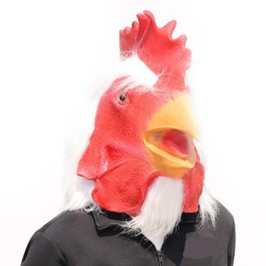 Imagem de Capa de cabeça, máscara de pau, baile de máscaras de látex, festa de H