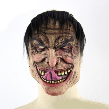 Imagem de Máscara de fantasia de Halloween, látex, capa facial completa, língua 