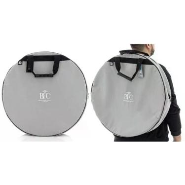 Imagem de Bag de Pratos BFC Brazilian Finest Cymbals Via Cinza Nylon 22 com alça