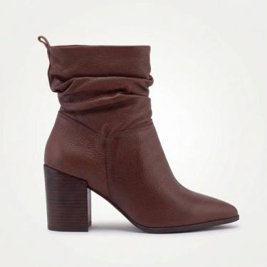 Imagem de Bota Bottero Western Cano Curto em Couro Marrom, Conhaque, 37