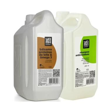 Imagem de Kit Shampoo Anti-Resíduos 4.6L e Bálsamo Omega 3 Proteína 4.6L Yamá - 