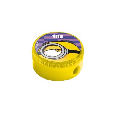 Imagem de Apontador com Depósito Tris Minions Tris Roxo com Lâminas Antiferrugem e Design Temático para Uso Escolar Roxo
