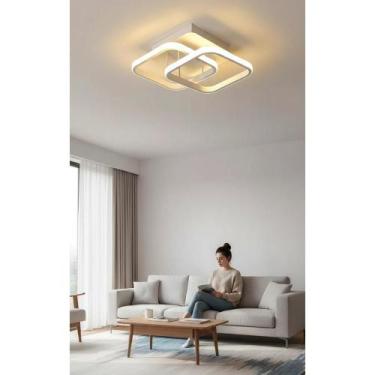 Imagem de Plafon LED Duplo Quadrado Embutir 3 Cores 29x18cm - Congratulations St