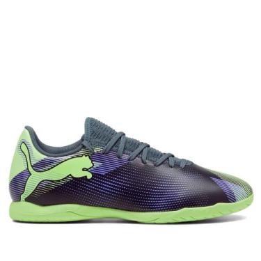 Imagem de Chuteira Futsal Puma Future 7 Play Marinho/Verde, Marinho, Verde, 39