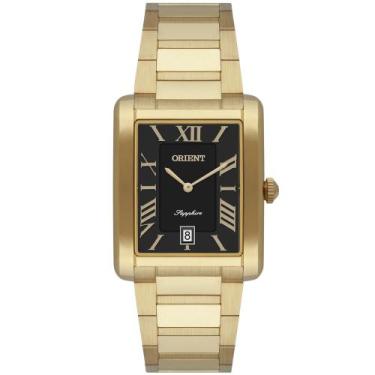 Imagem de Relógio Orient Tank Dourado Retangula Safira GGSS1021 G3KX Eternal