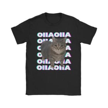 Imagem de Camiseta Feminina Engraçada E Moderna Com Estampa De Gato Giratório, E