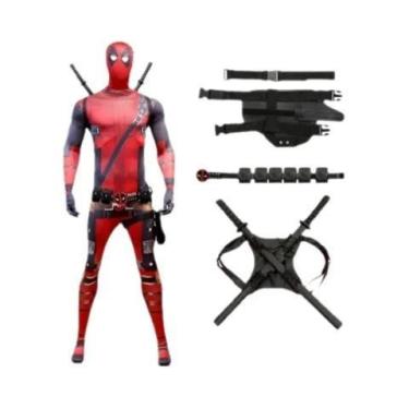 Imagem de Fantasia Deadpool Para Adultos E Crianças 2025, Macacão De Super-Herói