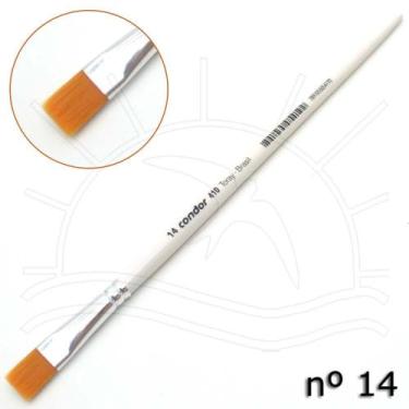 Imagem de Pincel Condor Profissional 410 Sintético Toray Dourado - Chato, 14