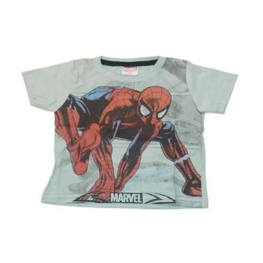 Imagem de Camiseta Infantil Fantasia Super Herói Homem Aranha - Gênerico, Cinza,