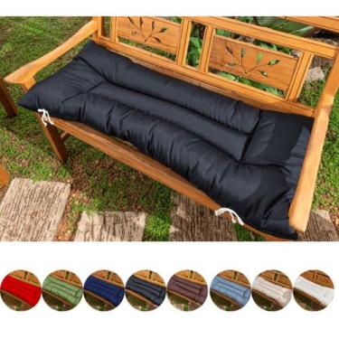 Imagem de Almofada Futon 120 cm x 50 cm liso - Riqueza Textil Ambiental, Preto